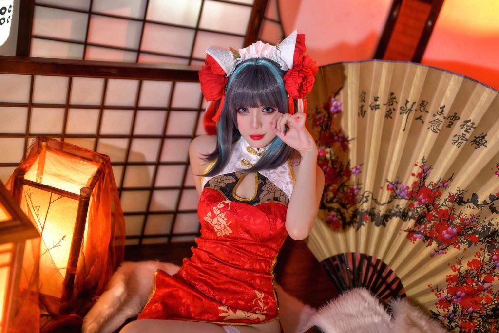 Zyra秋 碧蓝航线 柴郡 红旗袍 [20P-176MB]-绅士网