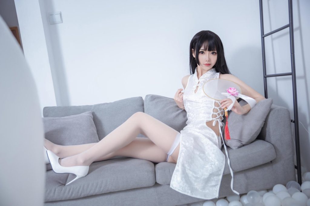 面饼仙儿 白色旗袍 [60P-649MB]-绅士网