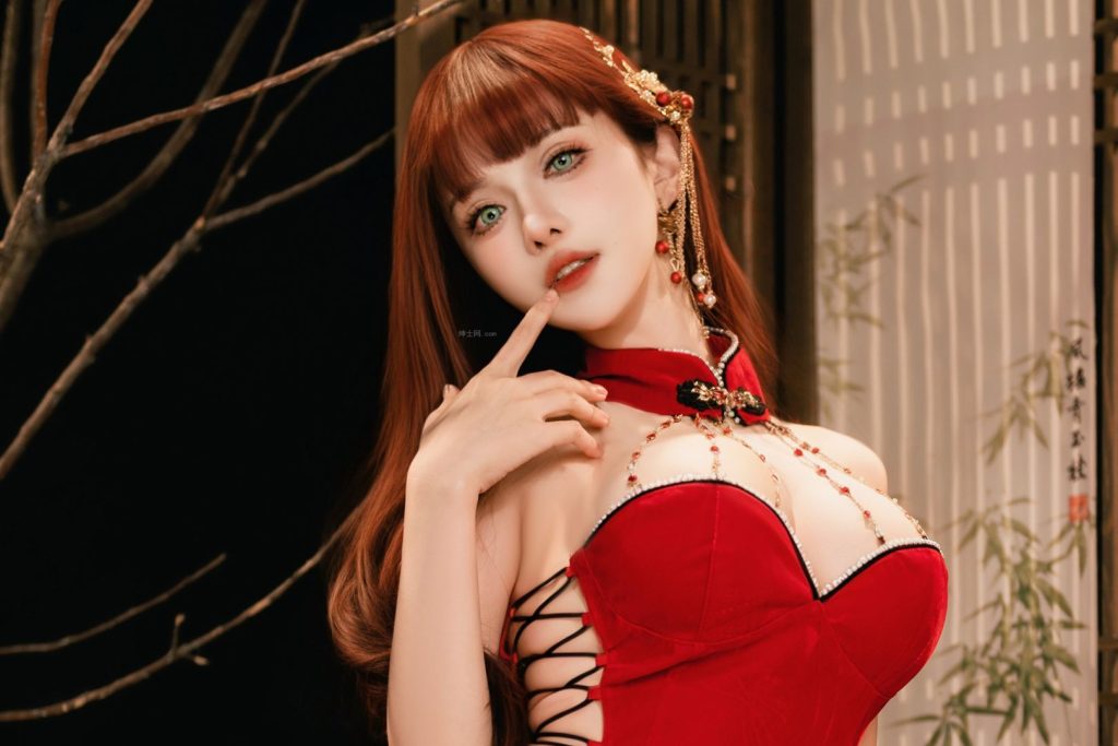 Shika小鹿鹿 1月新年红旗袍《大红》 [30P-400MB]-绅士网