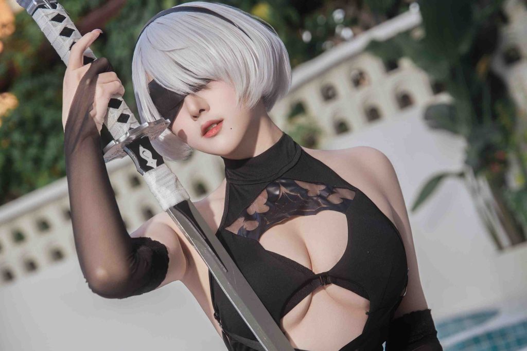 Natsuko夏夏子 NIKKE×NieR 2B水着 [83P-707MB]-绅士网