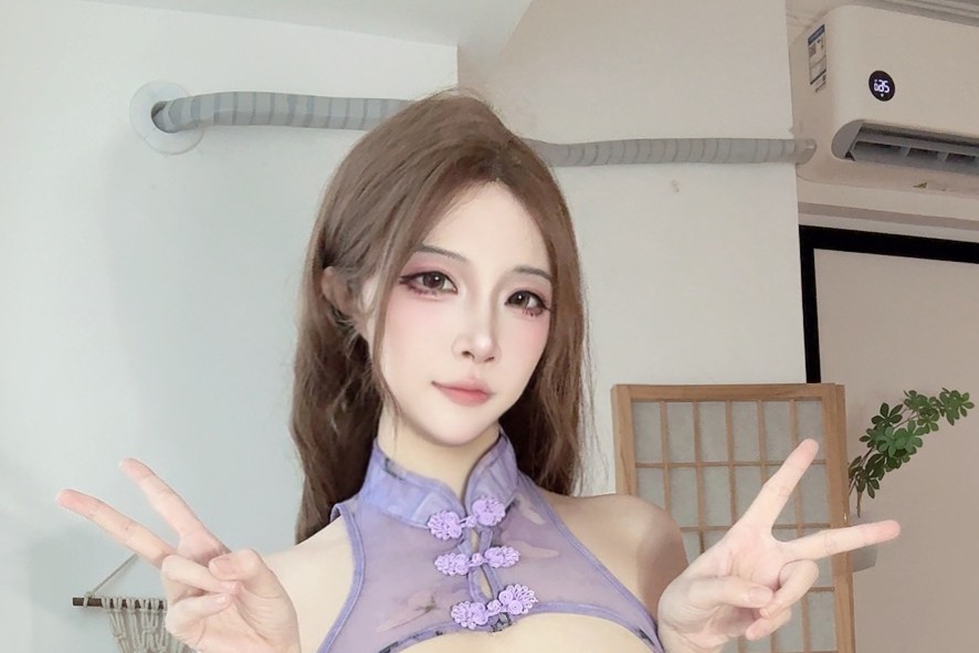 二佐Nisa 私房紫旗袍 [50P-2V-3.88GB]-绅士网